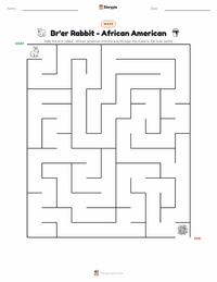 Br'er Rabbit - African American printable worksheet preview