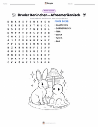 Br'er Rabbit druckbare Arbeitsblatt Vorschau