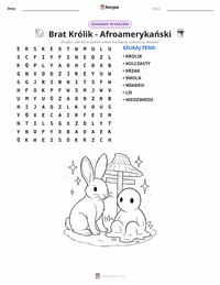Podgląd drukowalnego arkusza ćwiczeń Brer Królik