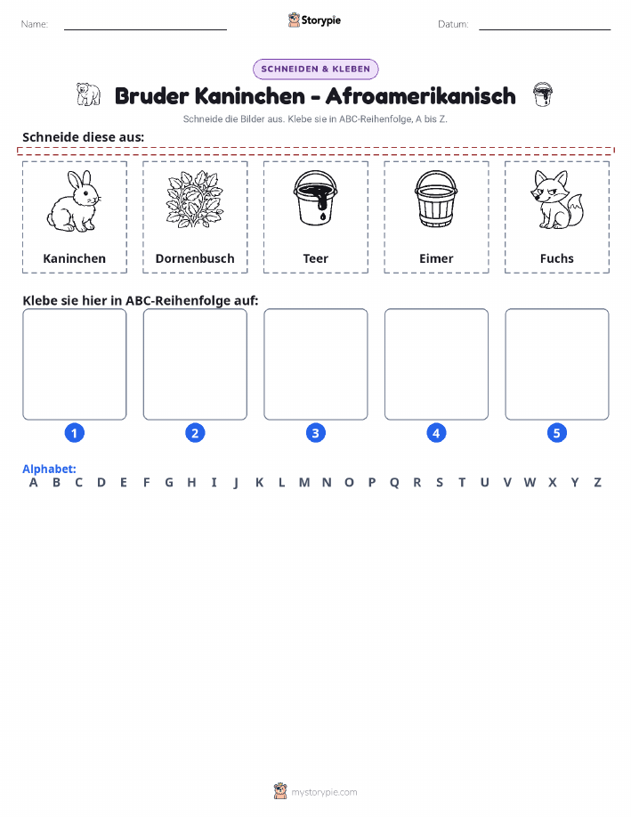 Schneiden & Einfügen Alphabet