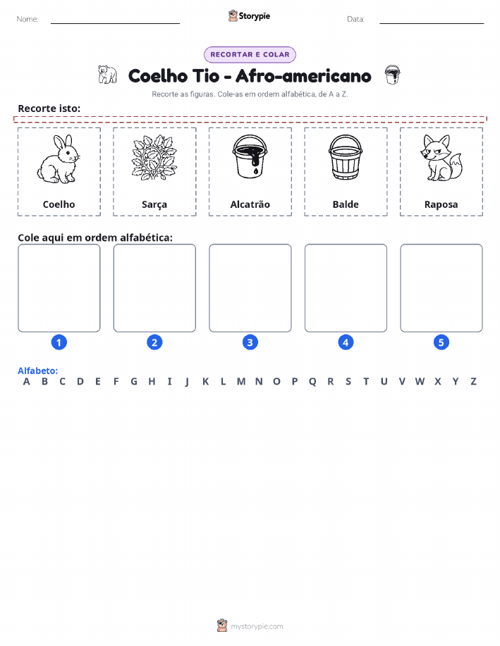 Recortar & Colar Alfabeto