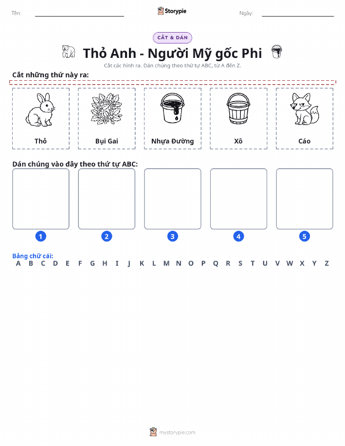 Cắt & Dán Chữ Cái