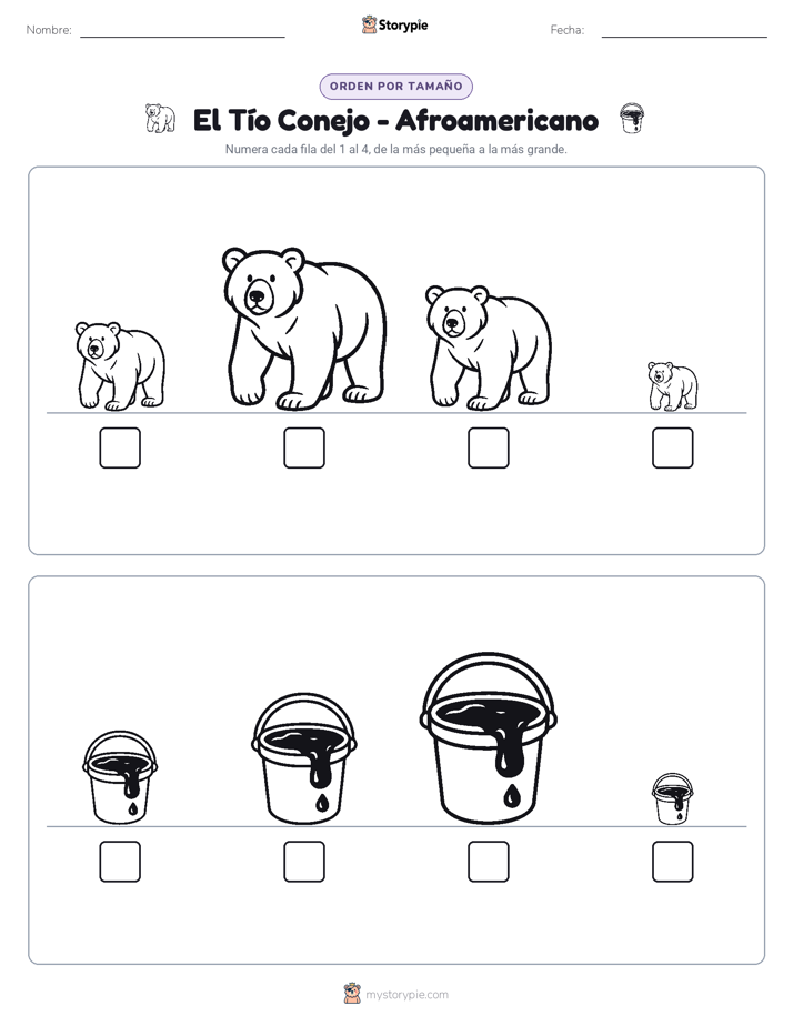 Orden de Tamaños