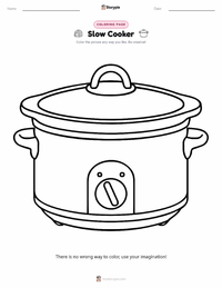Slow Cooker printable worksheet preview