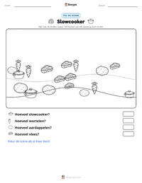 Slowcooker afdrukbare werkblad voorbeeld