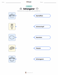 Schongarer druckbare Arbeitsblatt Vorschau