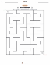 Slowcooker afdrukbare werkblad voorbeeld