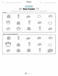 Slow Cooker printable worksheet preview