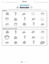 Slowcooker afdrukbare werkblad voorbeeld