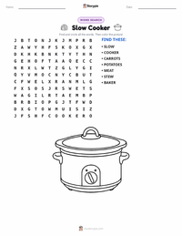 Slow Cooker printable worksheet preview