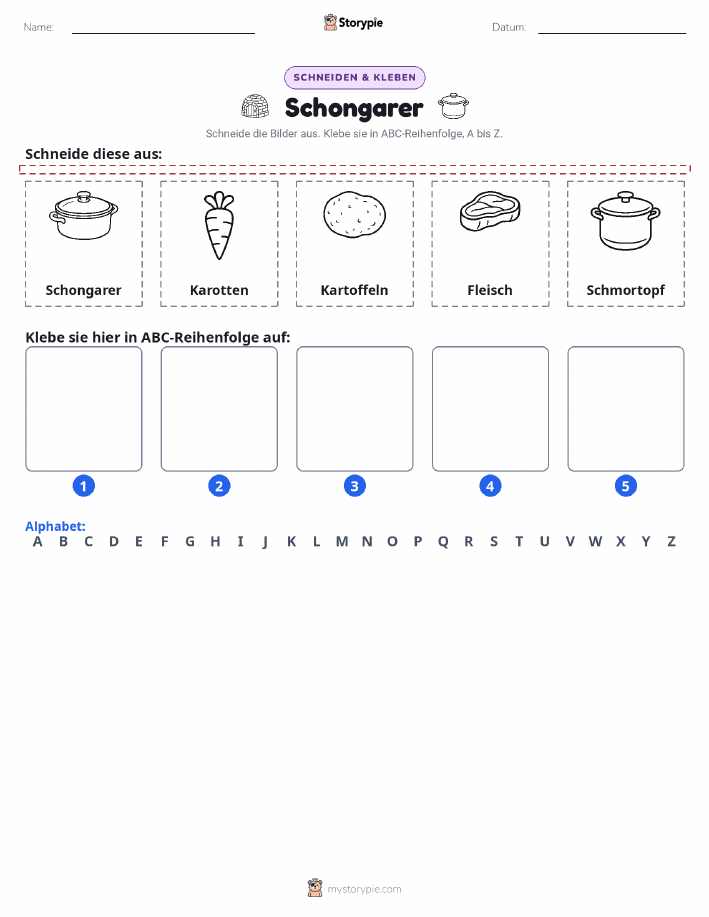 Schneiden & Einfügen Alphabet