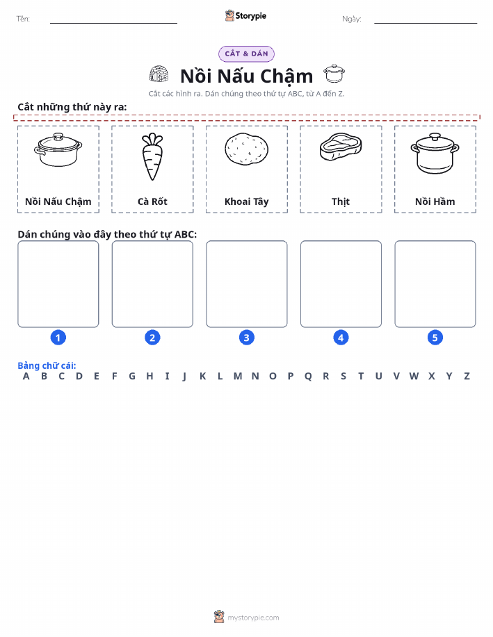 Cắt & Dán Chữ Cái