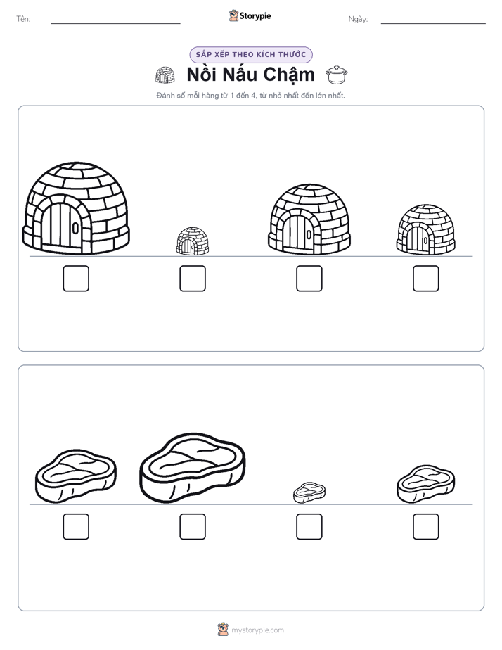 Thứ Tự Kích Thước