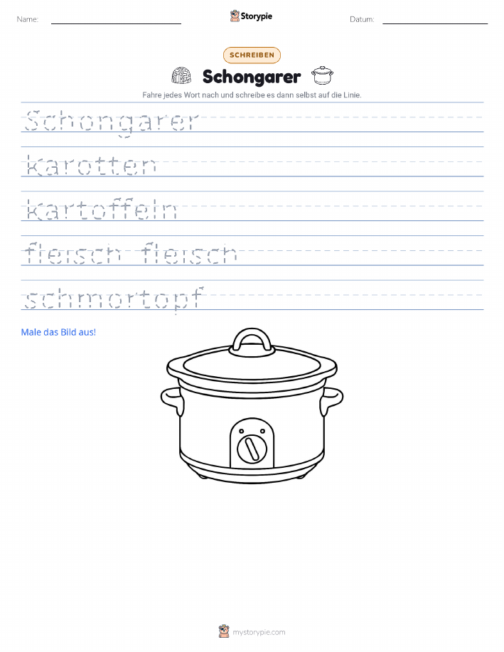 Schreibübung
