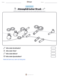 Atmosphärischer Druck druckbare Arbeitsblatt Vorschau