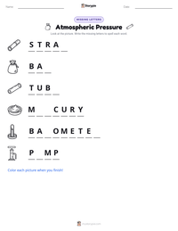 Atmospheric Pressure printable worksheet preview