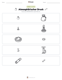 Atmosphärischer Druck druckbare Arbeitsblatt Vorschau