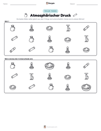 Atmosphärischer Druck druckbare Arbeitsblatt Vorschau