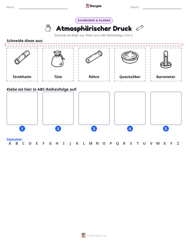 Schneiden & Einfügen Alphabet