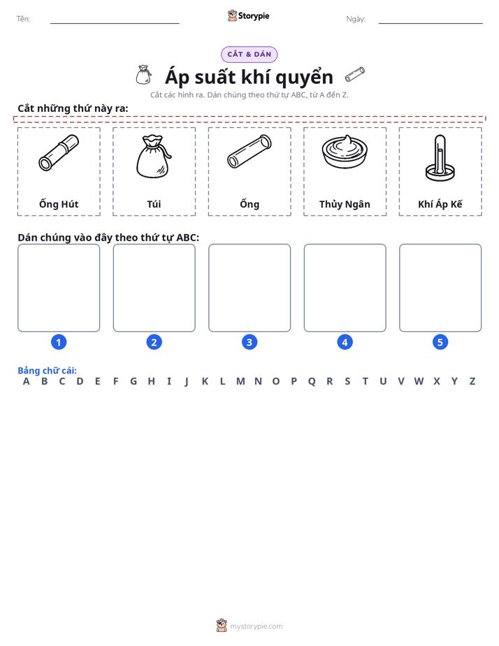 Cắt & Dán Chữ Cái