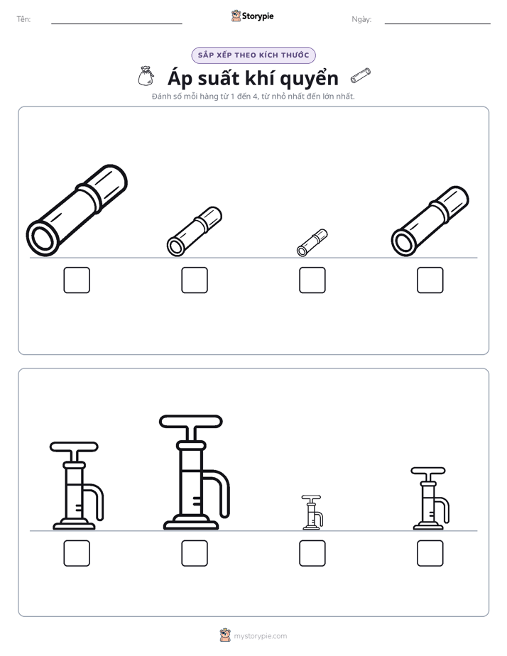 Thứ Tự Kích Thước