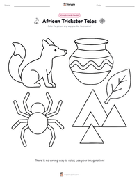 African Trickster Tales coloring page for kids