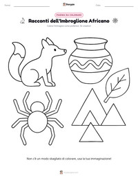 Pagina da colorare di Racconti dell'Imbroglione Africano per bambini