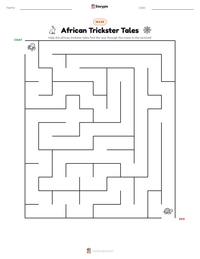 African Trickster Tales printable worksheet preview