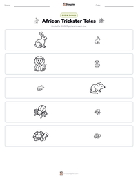 African Trickster Tales printable worksheet preview