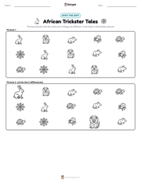 African Trickster Tales printable worksheet preview
