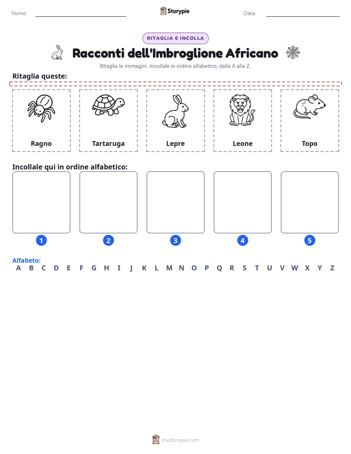 Taglia & Incolla Alfabeto