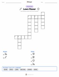 Lawn Mower printable worksheet preview
