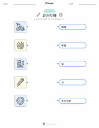 芝刈り機 の印刷可能ワークシートプレビュー