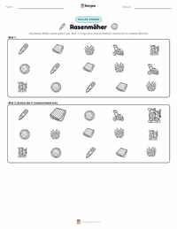 Rasenmäher druckbare Arbeitsblatt Vorschau