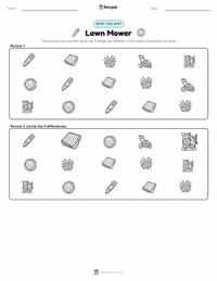 Lawn Mower printable worksheet preview
