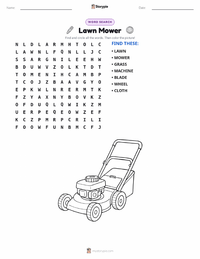 Lawn Mower printable worksheet preview