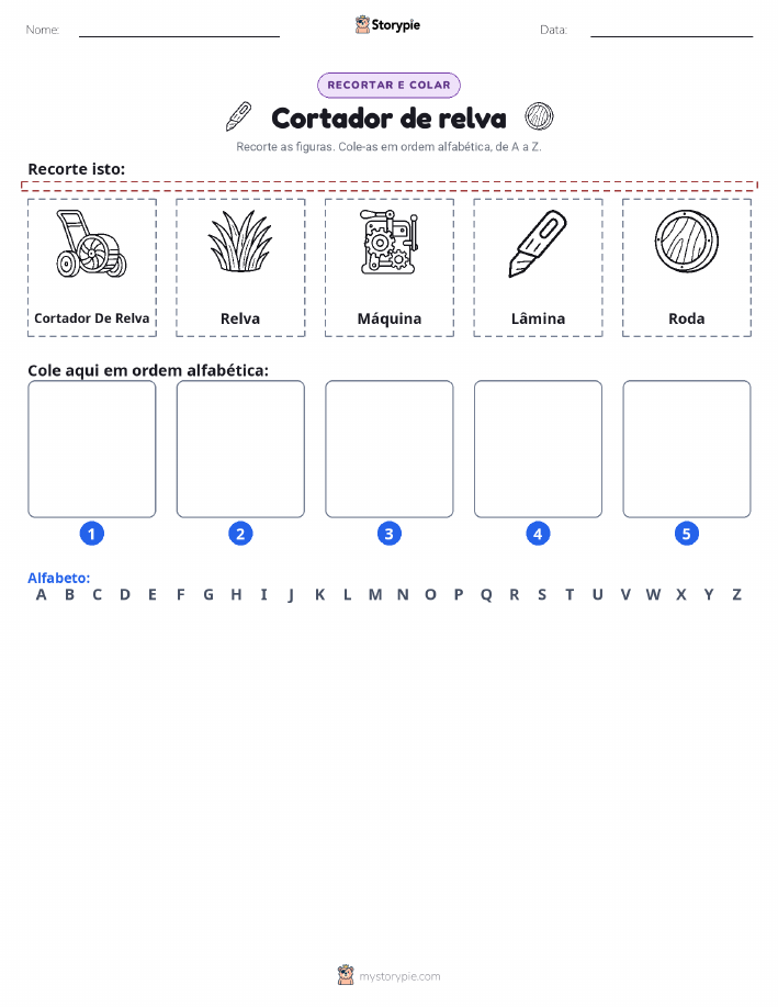 Recortar & Colar Alfabeto