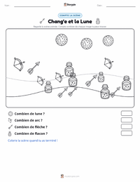 Aperçu de la feuille de travail imprimable Chang'e