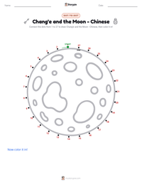 Chang'e and the Moon - Chinese printable worksheet preview