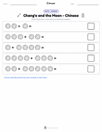 Chang'e and the Moon - Chinese printable worksheet preview