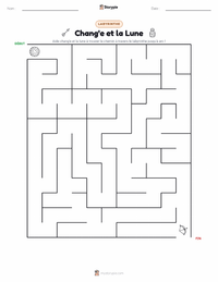 Aperçu de la feuille de travail imprimable Chang'e