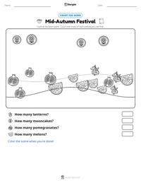 Mid-Autumn Festival printable worksheet preview