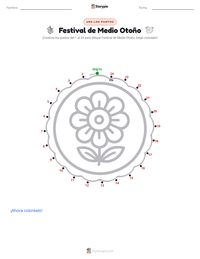 Vista previa de la hoja de trabajo imprimible de Festival de Medio Otoño