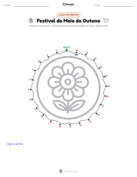 Prévia da folha de atividades imprimível Festival do Meio do Outono