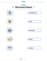 Mid-Autumn Festival printable worksheet preview