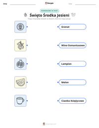 Podgląd drukowalnego arkusza ćwiczeń Święto Środka Jesieni