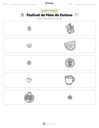 Prévia da folha de atividades imprimível Festival do Meio do Outono