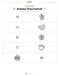 Sonbahar Ortası Festivali yazdırılabilir çalışma sayfası önizlemesi