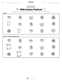 Mid-Autumn Festival printable worksheet preview