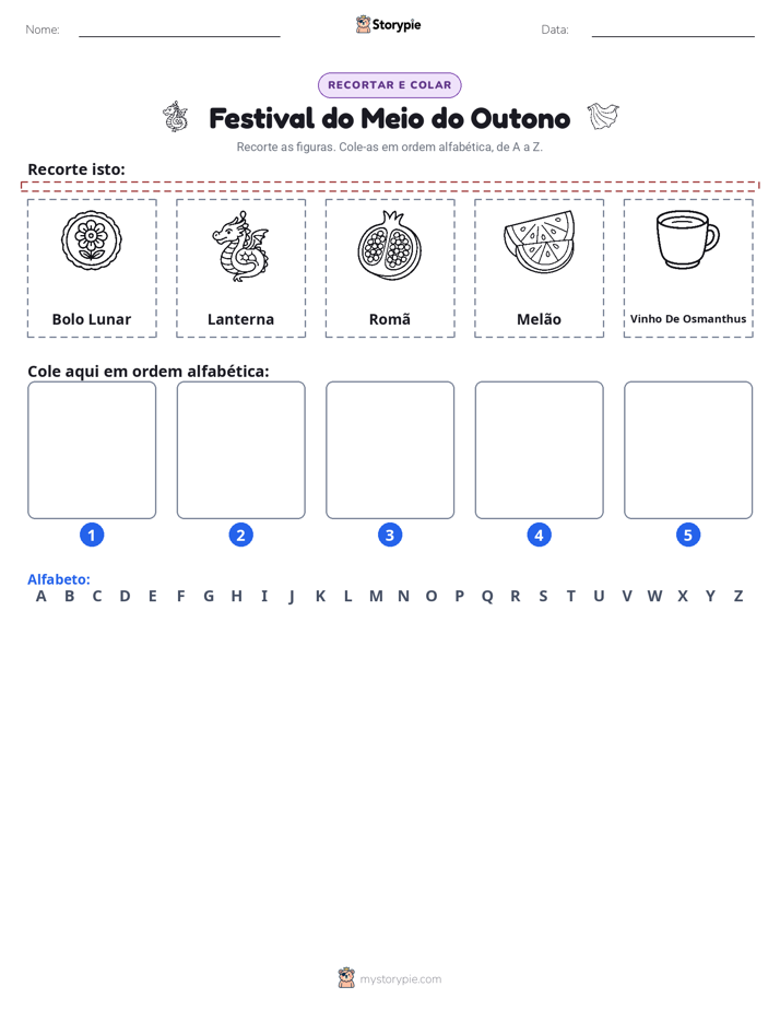 Recortar & Colar Alfabeto